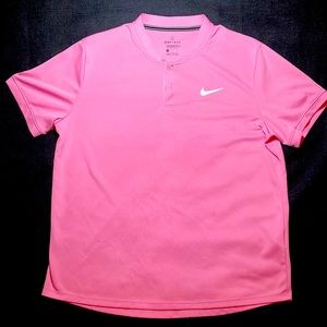 Men’s large Nike Dri-Fit pink tennis shirt